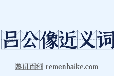 吕公像近义词是什么意思的图片